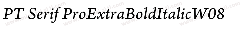 PT Serif ProExtraBoldItalicW08字体转换